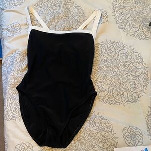 Anne Klein Black and White One-Piece Swimsuit